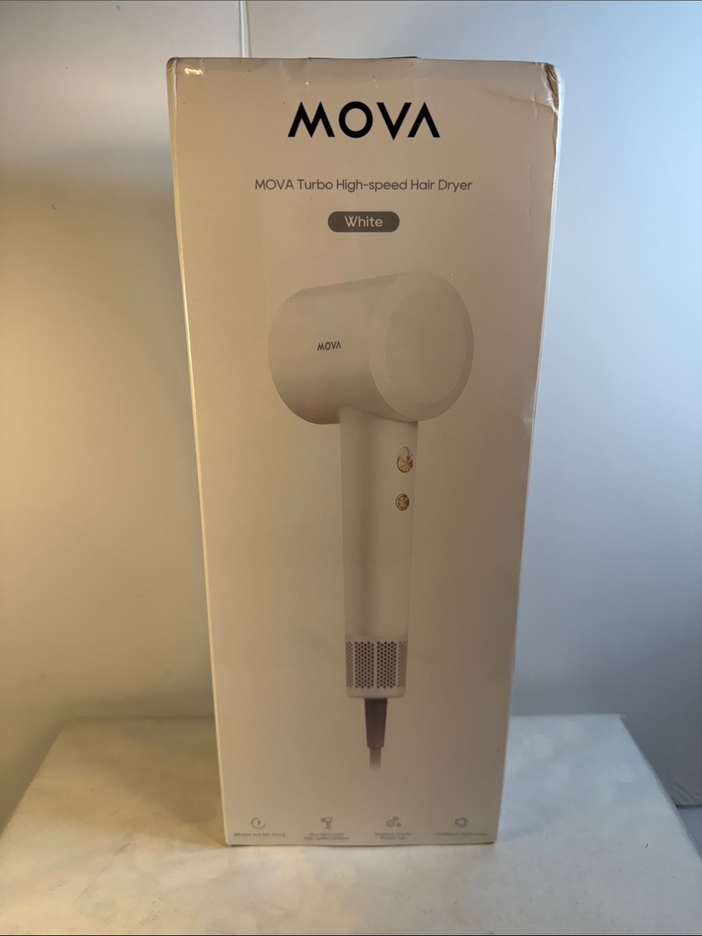 White Turbo High-Speed Hair Dryer